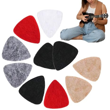 Púas de guitarra – 10 accesorios de instrumento | Púas para guitarra de cuerda de nailon, textura de sonido mejorada para principiantes, profesionales, amantes de la música, aficionados, conciertos