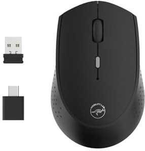 Mobility Lab ML311449 USB-C trådlös uppladdningsbar optisk mus för Mac och PC – svart