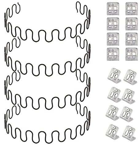 Carkio Ersatz-Federn für Sofa, 4 Stück, 31in (78.74 cm) Feder mit 16 Stück S-Clips, 4,0 Draht-Durchmesser, Reparatur-Set für Sofa in Möbel, Innendekoration, Auto oder Anderen Anwendungen