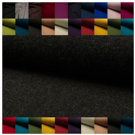 FABRICS-CITY EDEL WALKLODEN TYG 620 g 100 % råullstyger, 5049 (antracit)