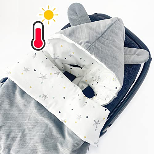 Baby Sommer Fußsack für Babyschale leicht dünn, Babyfußsack Schlafsack Übergang Frühling Einschlagdecke Kinderwagen Bett Wiege
