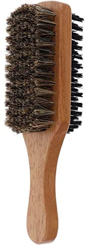 Cepillo de pelo para hombre, cerdas para peinar barba, cepillo de madera natural ondulado para cabello fino, corto, largo, grueso, rizado y ondulado.