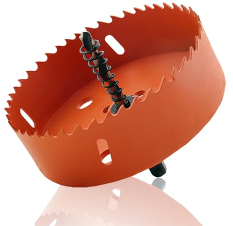 Seghe a Tazza Bimetallica per Metallo Fresa a Tazza Bi-Metallica M42 con Biella HSS per Lamiera, Alluminio Legno, PVC, Acciaio Inossidabile e Lamiera di Plastica 120MM