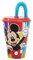 Stor Vaso Infantil Reutilizable con Tapa y Pajita de 430 ml de Mickey Mouse