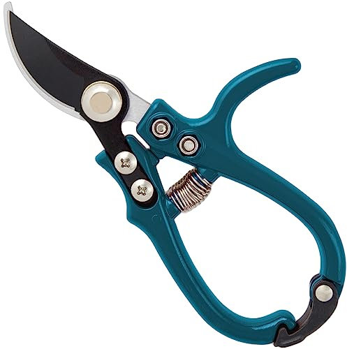 Darlac Sarah Raven Ergo Pruner–Ideal for Light Pruning, Deadheading and Houseplants – Easy Action Catch – SK5 High Carbon Steel Blade – Ergonomic Handles with Support Pillar for Extra Control