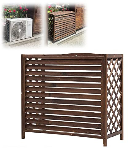 Soporte de Planta de Cubierta de Aire Acondicionado para Cubiertas de Aire Acondicionado de Estante de Flores de Interior al Aire Libre (85X35X75Cm)