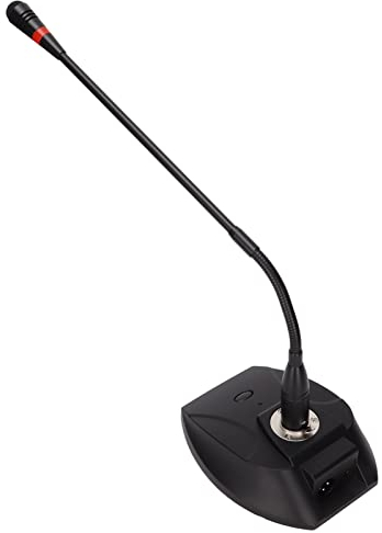 Tischmikrofon, Schwanenhalsmikrofon mit LED-Anzeige, XLR auf 6,35 Mm Kabel, Kondensatormikrofon mit Nierencharakteristik, für Computer für Streaming, XLR 6,35 Mm Kabel,