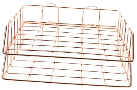 BCOATH 2stücke Schreibtischablage Aus Metall Mit Fächern Für Ordnerhalter Akten-organizer Zum Aufbewahren Von Dokumenten Schreibtisch-papierhalter Für Büroorganisation