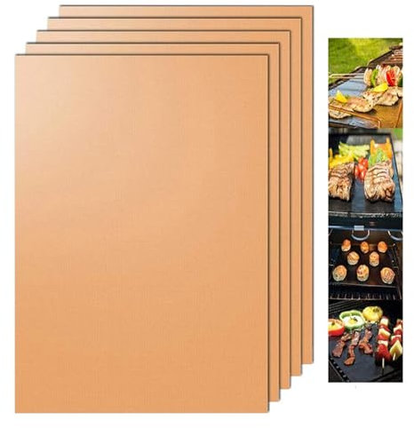 5 láminas de horno permanentes de larga duración para barbacoa, resistentes al calor, 30 cm × 40 cm, uso profesional, duradero, papel para hornear para hornos, barbacoas