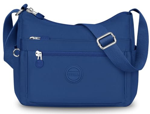 VOBUKE Umhängetasche Damen Mittelgroß Wasserdicht Nylon Crossbody Bag mit Vielen Fächern Leichte Schultertasche Verstellbarer Breitem Freizeit Kleine Messenger Bag für Einkaufen, Reisen