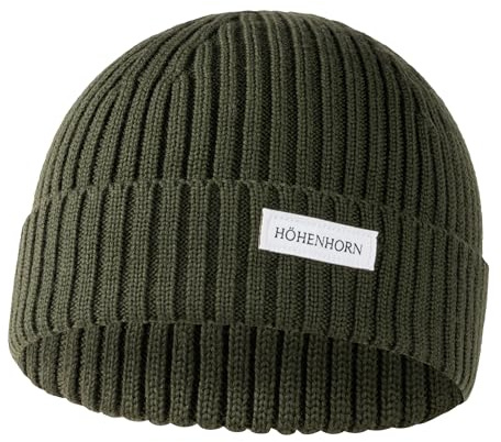 Höhenhorn Nordföhn Knitted Beanie Merinowolle Strickmütze Herren Damen Unisex Wintermütze