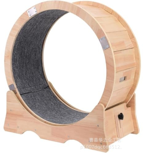 OZWYCY Katzenlaufrad Katzenlaufband, Leiserolle Katzensport Laufrolle, Lauflernspielzeug Aus Holz, Katzenlaufband Katzenkrallen Kratzbrett Katzenlaufrad für den Lnnenbereich