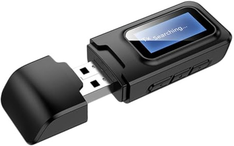 Hemobllo 1stück Wireless Audio Adapter Audio Empfänger Und Sender Mit LCD-Display Reichweite Play Für Stereoanlage Tv Und Smartphone