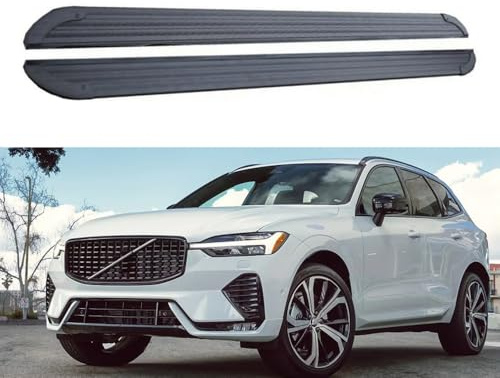 TINIANHHCT Estribos para Volvo XC60 2018-2025, escalones laterales de aluminio de 600 libras con soportes