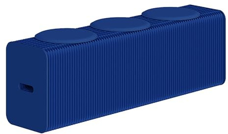 Xtroml Faltbarer Papier-Ottoman-Hocker mit Kissen – Tragbarer Akkordeon-Schemel und Beistelltisch für Wohnzimmer, Einkaufszentrum oder Büro – Vielfältige Nutzung,Blue-40×28×150cm