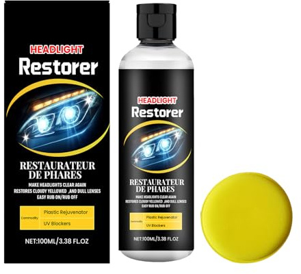 Mnozreo Autoscheinwerfer Politur Flüssigkeit,Flüssiges Scheinwerfer-Reparaturmittel,100ML,1PC,Geeignet für alle Arten von Fahrzeugbeleuchtung
