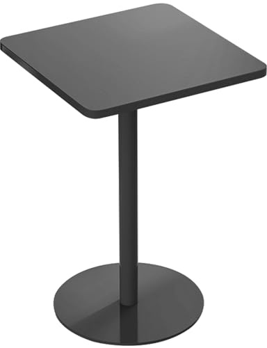 72 Cm Barmatbord, Pubbord i Järn, Platsbesparande, Fyrkantig Bordsskiva, Flera Färger Tillgängliga, Vattentät och Hållbar(Black,48x48x72CM/19x19x28IN)