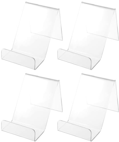 SOLUSTRE Présentoir Smartphone Acrylique Transparent 4pcs Support de Téléphone Portable Élégant et Pratique pour Boutique et Occasions Professionnelles