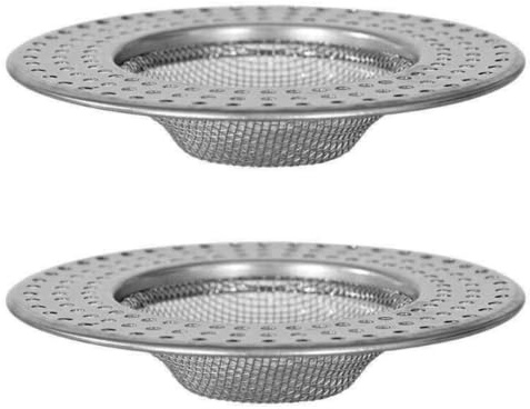 DOITOOL 2 Pièces Filtre D'évier en Acier Inoxydable Épais, Passoire pour Évier et Baignoire, Effet Filtrant Cuisine et Salle de Bain