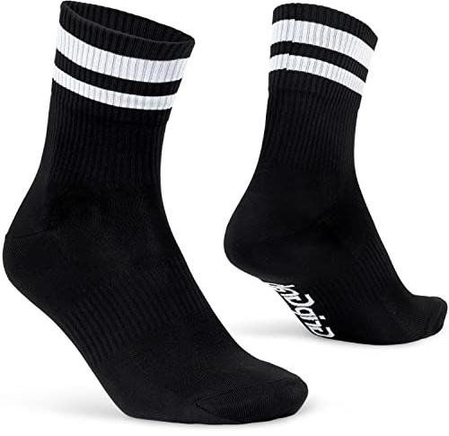 GripGrab Mixte Gripgrab Chaussettes Estivales Original Stripes en Rétro pour Vélo Vtt Multi-sport Respiran Chaussettes Cyclisme, Noir, 41-44 EU