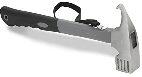 Campinghammer aus Kohlenstoffstahl, 30,5 cm, tragbarer Outdoor-Zeltpfahlhammer, strapazierfähig, mit Verbindungskabel zum Pfahlzieher, geeignet für Camping, Angeln, Camping Hammer Heavy Duty