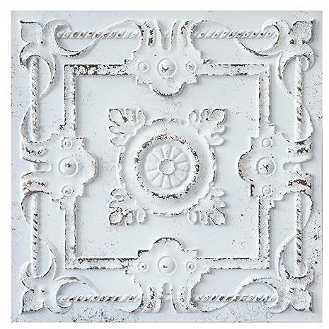 Traditional Ceiling Tiles, Embossed Wall Panels, for Flower Boutique PL29 10tiles/lot (Distress Crack White Black)