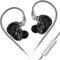 KZ ZAR HiFi In Ear Monitor 1DD 7BA Driver ibridi In Ear Auricolare IEM con cavo staccabile placcato argento 2PIN per musicista cantante audiofilo (con microfono)