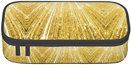 Faduni Mathematik Geometrie Geek Calculus Große Kapazität Federmäppchen Tasche Halter Stifteetui Schulbedarf Geschenk für Mittelschule Studenten Mädchen Junge Erwachsene Teenager, Gold Bling,