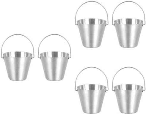 Gatuida 3sets Aufbewahrungseimer Edelstahlgestell Gedämpfte Aufbewahrungsbox Küchenhelfer Für Die Organisation 2pcs*3