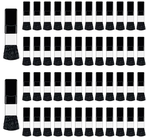 50Pcs Disposable Cosmetic Brush Small Blush Brushes Mini Cosmetic Brush Makeup Portable Powder Brush for Mixing Liquid, Cream or Powder Cosmetics (Black)