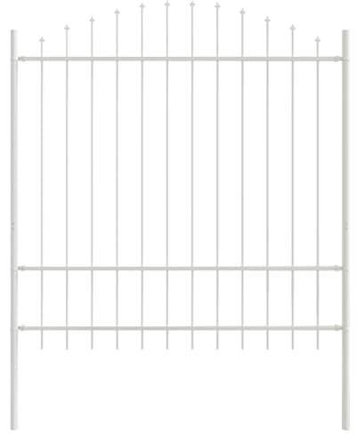 Clôture ajustable en acier enduit de poudre blanche résistante aux UV 150-175 cm Hauteur Design moderne pour propriétés Longueur extensible Barrière extérieure durable Clôture de jardin privée Métal