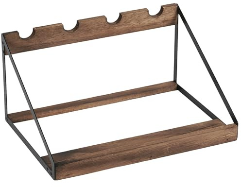 Porte Bouteille Vin Trapèze, 4 Bouteilles, MatéRiau en Bois, Parfait pour La DéCoration De La Maison Et De La Cuisine, Bar, Cave