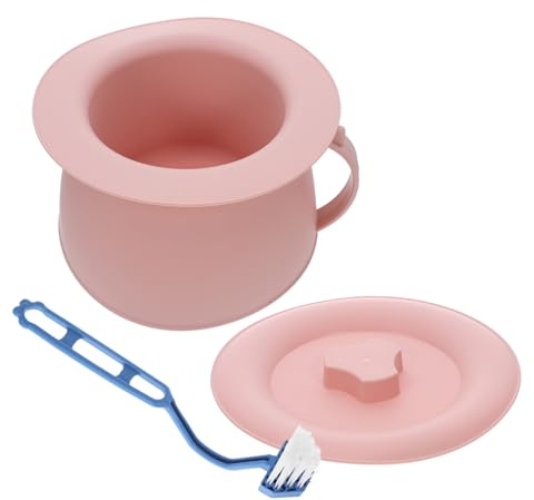Ipetboom Portatile con e in Plastica Rinforzata Bidet Urinale per Anziani e Donne Design Compatto e Facile Rosa
