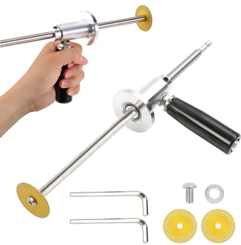 Gemsaya PVC Innenrohrschneider, Edelstahl zum Schneiden von Kunststoff-Innenschläuchen mit Körnungsschneidrad und Griff 17,8cm Einstellbare Schnitttiefe Passend für 1-1/2 to 8 PVC-Rohre