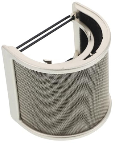 U Shaped Microphone Windscreen Shield Golden Recording Pop Filter | Plastic and Cotton Build, Protects Equipment from Splashes, for Speeches and Recording