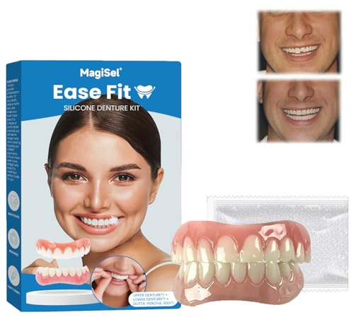Dentaduras Postizas Instantáneas, Dientes Postizos Set, Carillas Dentales Arriba Y Abajo, Y De Pegamento Dental, Que Te Da El Aspecto De Dientes Orgulloso De Sonreír De Nuevo, Ajuste Cómodo, Unisex