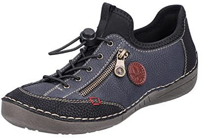 Rieker Damenschuhe Halbschuhe Bequem Slipper Blau Freizeit, Schuhgröße:EUR 38