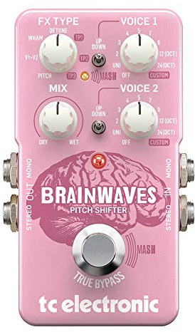TC Electronic BRAINWAVES PITCH SHIFTER Außergewöhnlicher Pitch Shifter mit Algorithmen in Studioqualität, 4-Oktaven-Dual-Voices und bahnbrechendem MASH-Fußschalter