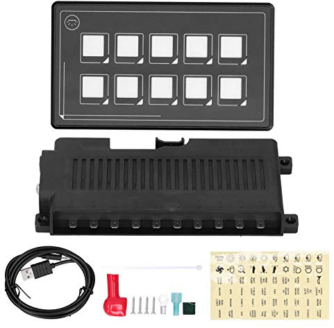 10P Membran-Steuerfeld, wasserdichte Bluetooth-App-Steuerung, 10-Gang-Steuerung, Schalttafel mit integriertem PPTC-LED-Hintergrundbeleuchtungsmodul für ba