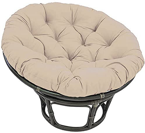 TDHLW Rotondo Poltrona Papasan Cuscino, Beige Morbido Rimovibile Appeso Egg Chair Pad, Appeso Egg Chair Pad Interna All'Aperto Terrazza Giardino, Dia 70-180cm,70x70cm