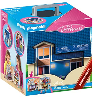 PLAYMOBIL | Dollhouse |Spielzeug für Kinder ab 4 Jahren | Mitnehm-Puppenhaus mit Griff | 70985