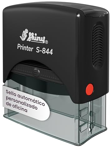 JUST REFINE® Sellos personalizados - Automático - Sello personalizado Perfecto para dirección o empresa, diferentes tamaños disponibles (10 x 26 mm, Negro / 2 líneas)
