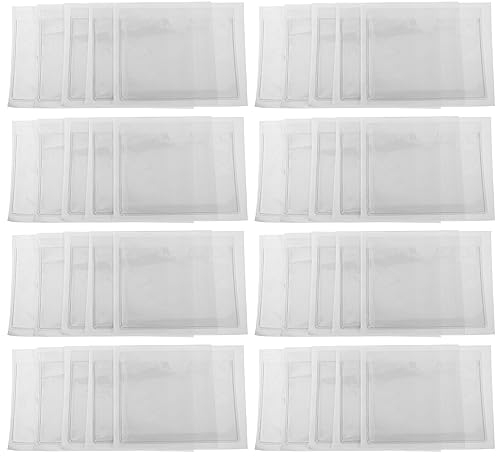 Operitacx 50 Stück Lagerbedarf Etikettenschutz Karteikarten Visitenkarten Kartenhüllen aus Material transparente Etikettenhüllen Tasche Kartenabdeckung Halterung Kartenhalter Materialien PVC