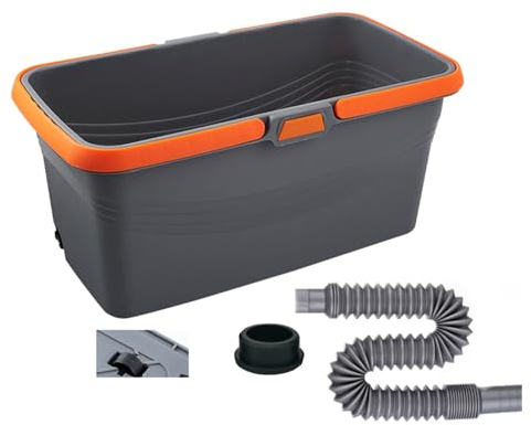Cubo For Fregona Con Ruedas, Cubo De Plástico For Fregona De 12 L (3,17 Galones), Uso En Seco Y Húmedo, Mango Cómodo Y Duradero, Apto For Limpieza De Casa, Camping Y Viajes En Vehículos Recreativos (