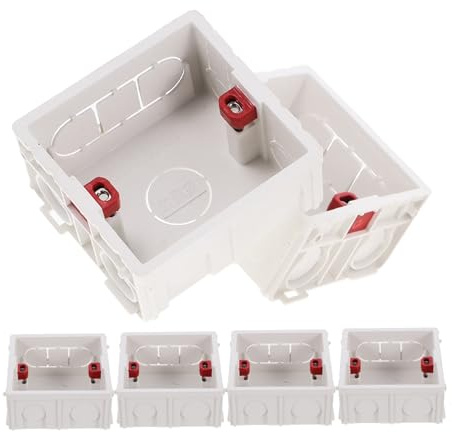 jojofuny Boîte De Prise Murale 86 Type Pvc Épais Blanc 45 Mm Hauteur Boîtier De Commutation Électrique Extérieure Polyvalent Compatible Conduit Électrique Lot De 6 Pièces Usage Mural Intérieur