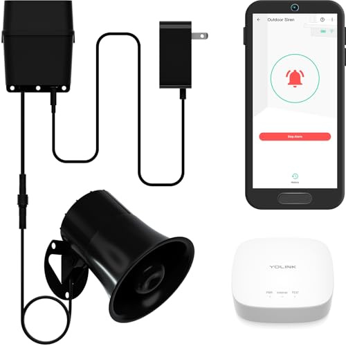 Outdoor Alarm Controller 2, Siren/Alarm/Relay Controller, 12VDC Out, 12VDC in, 130dB Siren with 12VDC on, 1/4 Mile Open-Air Range, YoLink Hub Includeded