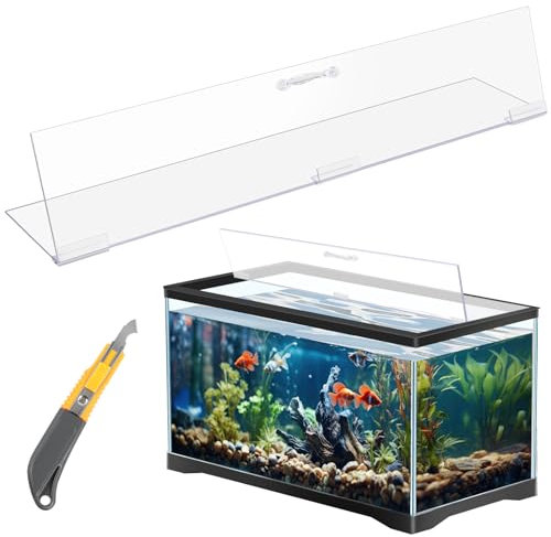Sieral Aquarium-Deckel, Polycarbonat, Überdachungs-Set, Aquarium-Abdeckung, Deckel ohne Mittelstrebe mit einem Hakenmesser (50,8 x 25,4 cm)