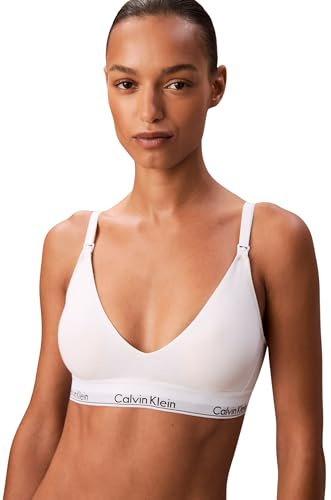 Calvin Klein kvinnors moderskap lätt fodrad triangel LV00QF8506 triangel, vit (vit), L, Vit (vit), L