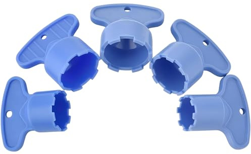 PIKABOOM 5 Pezzi Chiave per aeratore, Set di Chiavi per filtri per rubinetti M16,5/M18,5/M21,5/M22,5/M24, Chiave in plastica per lavello Bagno Cucina, Strumento per smontaggio rubinetti
