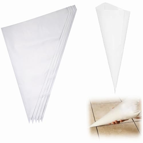 Sac de Mortier, Poche À Jointer, Sac de Coulis, Sac de Scellant de Ciment, Poche à Jointer, Sacs de Remplissage de Joints pour Sceller et Joints, 5 Pièces